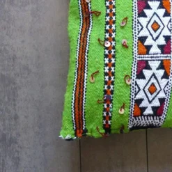 Coussin kilim vert marocain