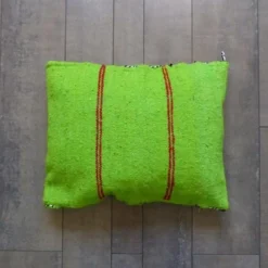 Coussin kilim vert marocain