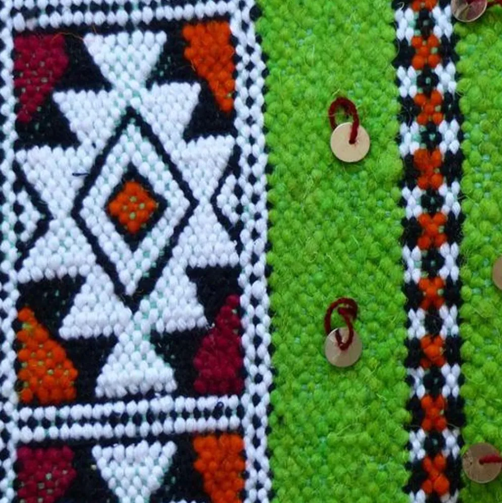Coussin kilim vert marocain