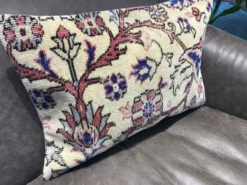 Coussin lombaire en tapis dégradé fait main 40x60cm