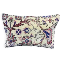 Coussin lombaire en tapis dégradé fait main 40x60cm