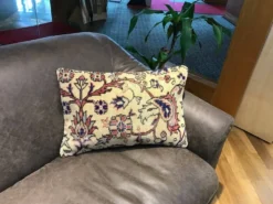 Coussin lombaire en tapis dégradé fait main 40x60cm