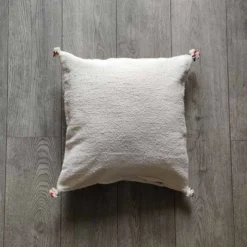 Coussin marocain blanc en coton