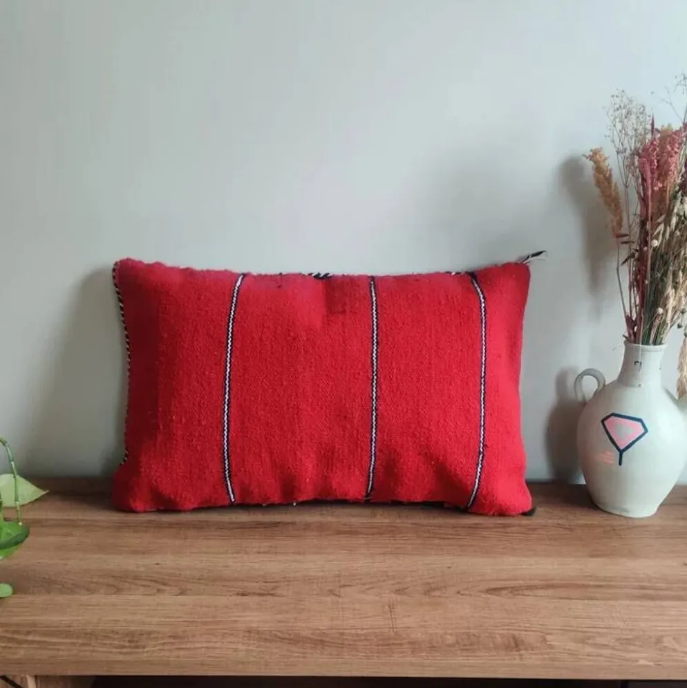 Coussin marocain rouge kilim