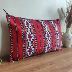 Coussin marocain rouge kilim