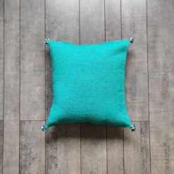 Coussin marocain vert en coton