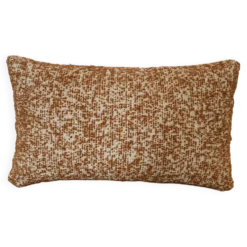 Coussin orange bouclette