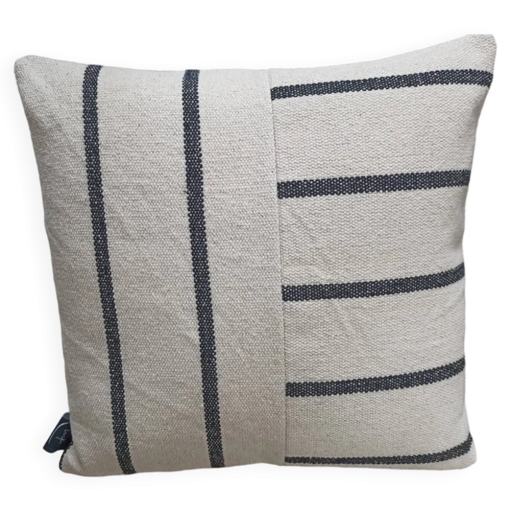 Coussin tissé rayure 40x40cm