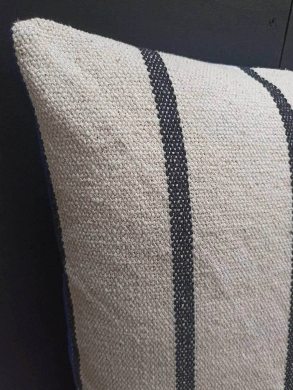 Coussin tissé rayure 40x40cm
