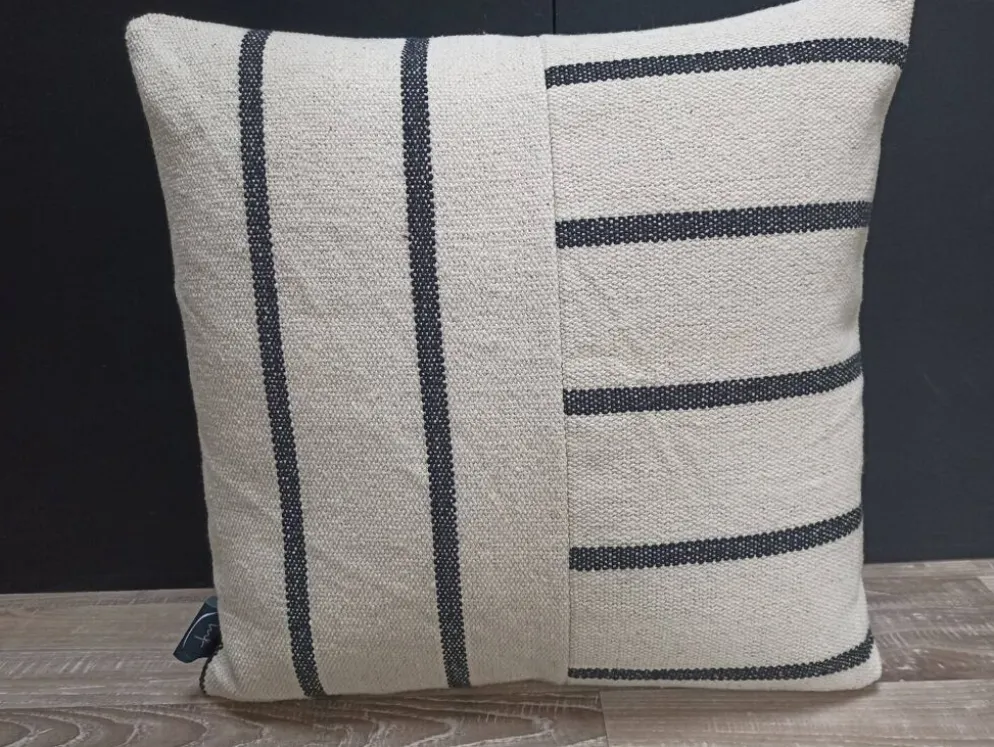 Coussin tissé rayure 40x40cm