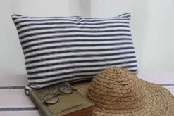 Coussin toile rayée