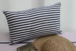 Coussin toile rayée
