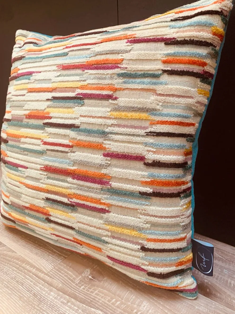 Coussin velours jacquard 40x40cm