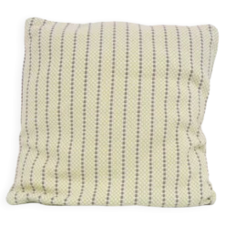 Coussin vintage à rayures beiges