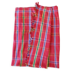couverture à carreaux vintage du maroc - 179 x 214 cm