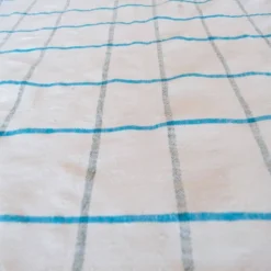couverture vintage Haik à carreaux du maroc - 172 x 202 cm