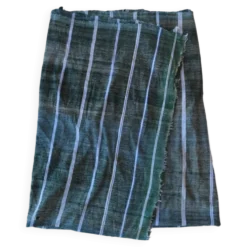 couverture vintage Haik à carreaux du maroc - 186 x 206 cm