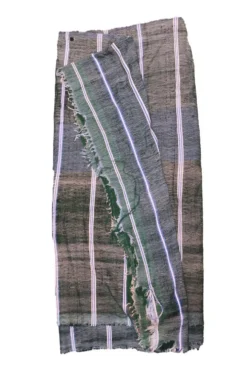 couverture vintage Haik à carreaux du maroc - 186 x 206 cm
