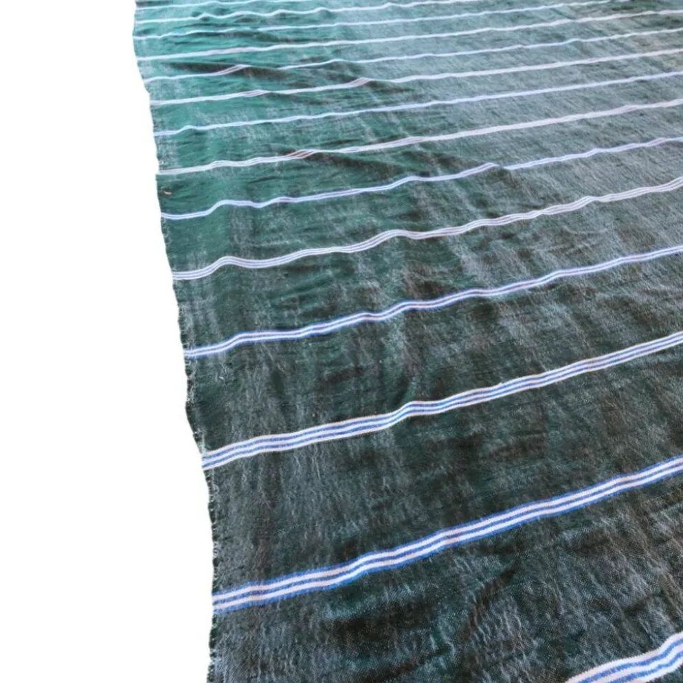 couverture vintage Haik à carreaux du maroc - 186 x 206 cm