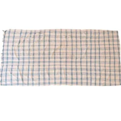 couverture vintage Haik à carreaux du maroc - 156 x 313 cm