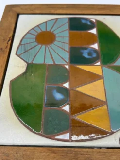 Céramique murale « poisson » signée Beauregard, 1960