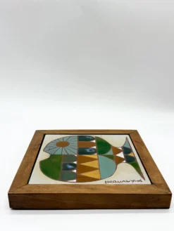 Céramique murale « poisson » signée Beauregard, 1960