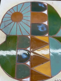 Céramique murale « poisson » signée Beauregard, 1960