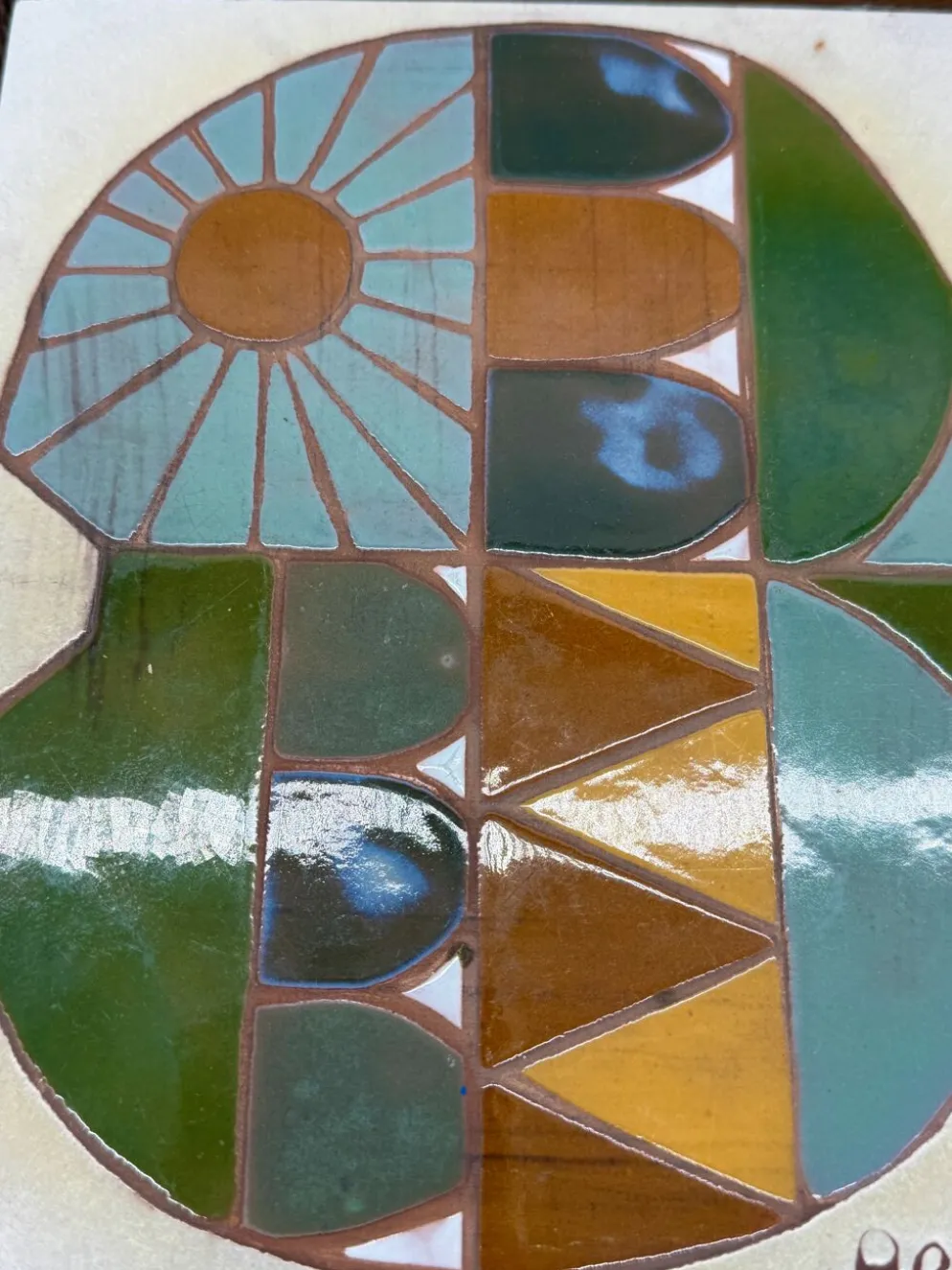 Céramique murale « poisson » signée Beauregard, 1960