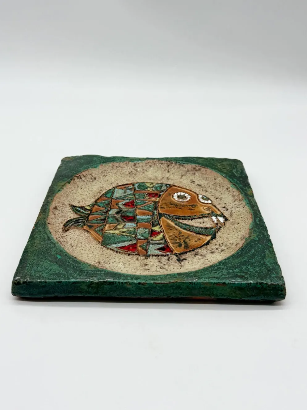 Céramique mural "poisson" – roland zobel, les cyclades 1970s