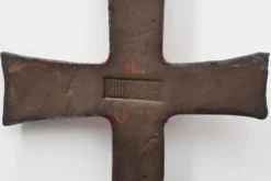 Croix en céramique émaillée rouge par Vandeweghe pour Amphora, Belgique, vers 1960