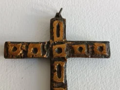 Croix murale en bronze Alfieri Gardone pour Jacques Lauterbach 1960