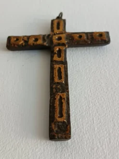 Croix murale en bronze Alfieri Gardone pour Jacques Lauterbach 1960