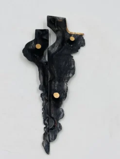 Crucifix en bronze brutaliste