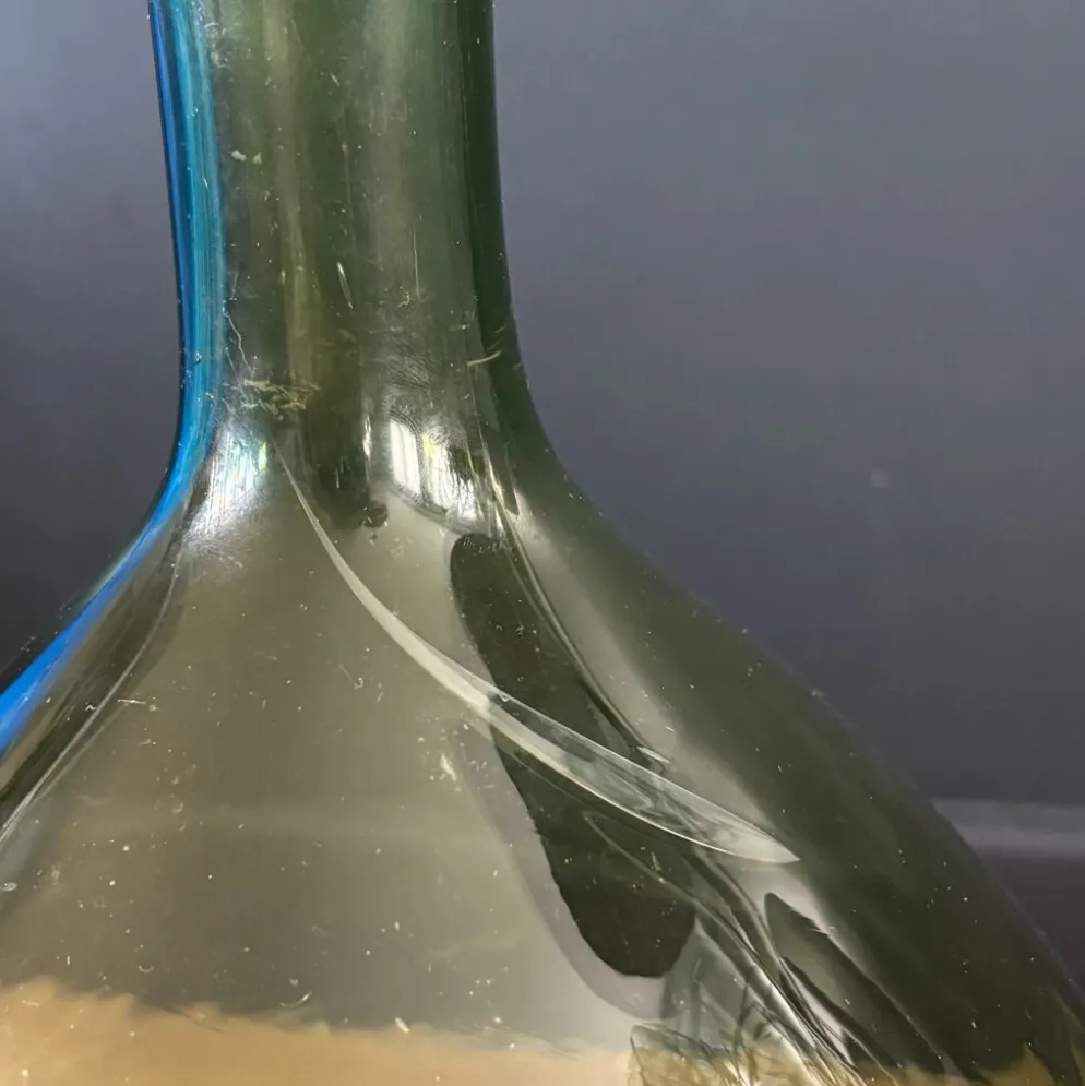 Dame-jeanne ancienne en verre vert