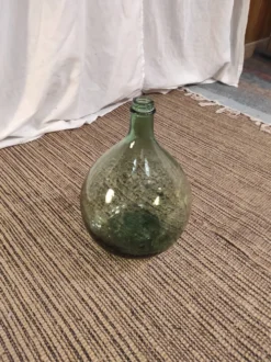 Dame jeanne ancienne verre fumé vert