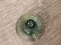 Dame jeanne ancienne verre fumé vert
