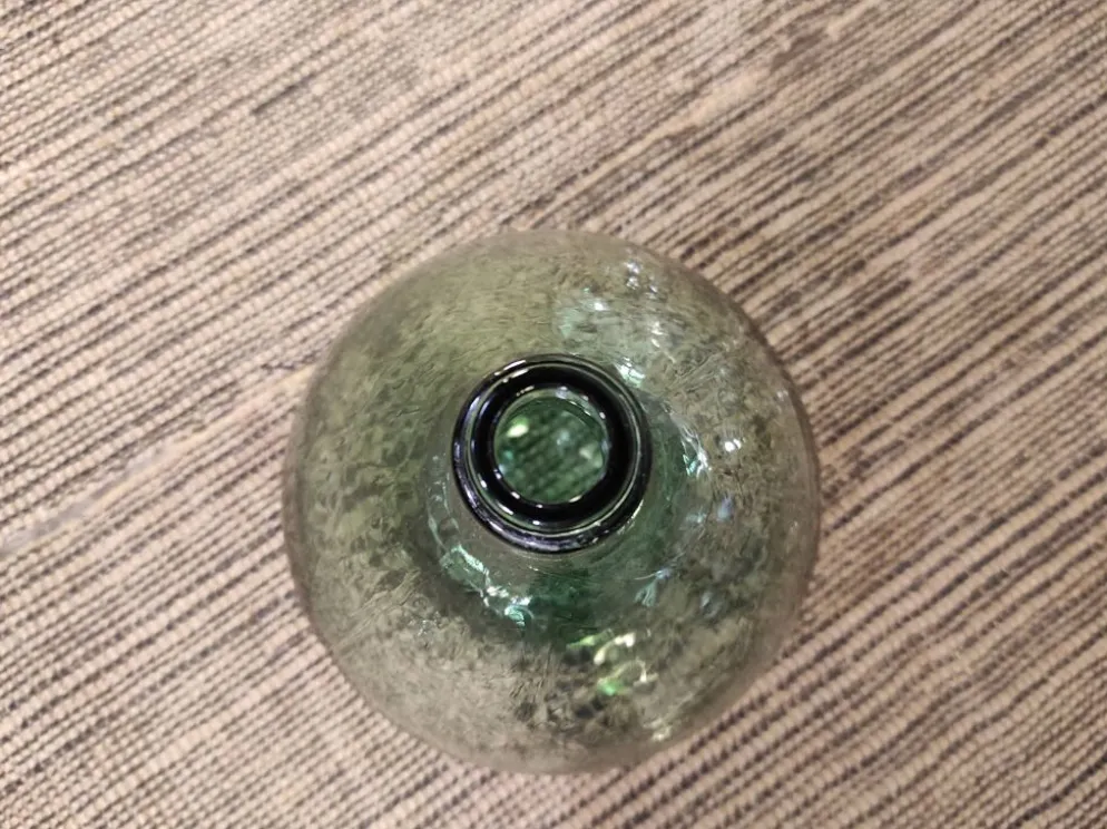 Dame jeanne ancienne verre fumé vert