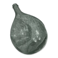 Dame jeanne ancienne verre fumé vert