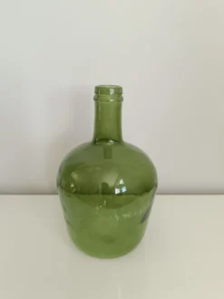 Dame Jeanne / bonbonne en verre vintage 4L verte