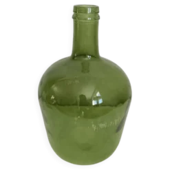 Dame Jeanne / bonbonne en verre vintage 4L verte