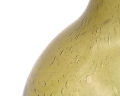 Dame Jeanne en verre bullé vert de Biot, années 50