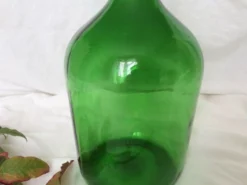 Dame Jeanne en verre vert émeraude