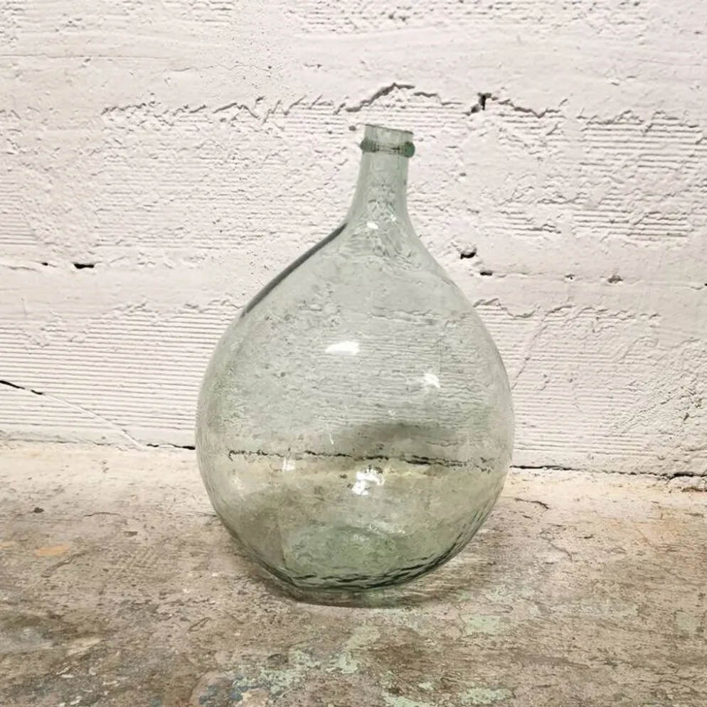 Dame-Jeanne transparente 10 litres en verre soufflé