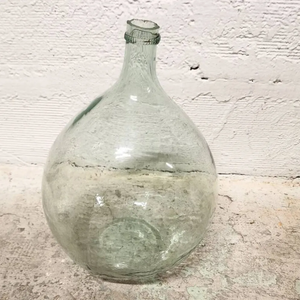 Dame-Jeanne transparente 10 litres en verre soufflé