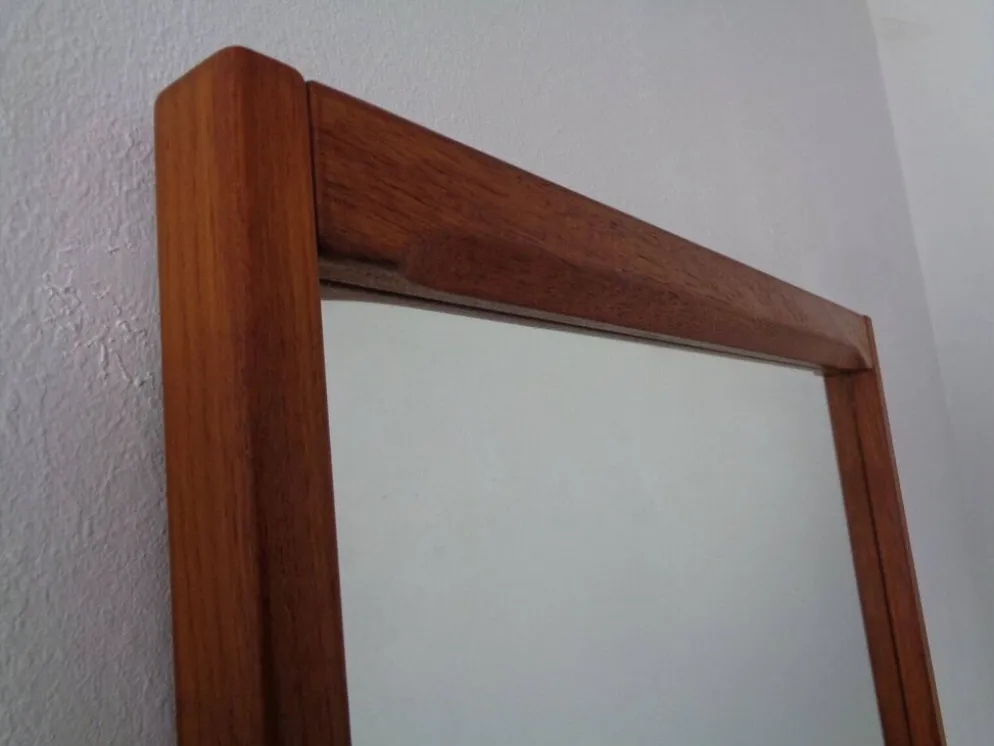Danish No 196 Mirror in Teak by Aksel Kjersgaard, 1960s