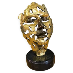 D’après Salvador Dalí – L’Épreuve du Temps – Bronze à la feuille d’or