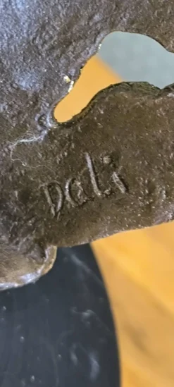 D’après Salvador Dalí – L’Épreuve du Temps – Bronze à la feuille d’or