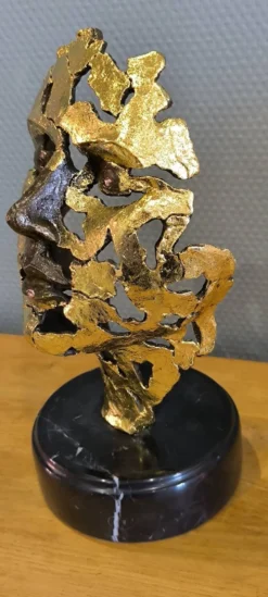 D’après Salvador Dalí – L’Épreuve du Temps – Bronze à la feuille d’or