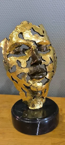 D’après Salvador Dalí – L’Épreuve du Temps – Bronze à la feuille d’or
