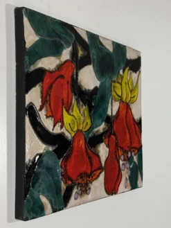 Décoration murale en céramique Ruscha fleurs, Allemagne